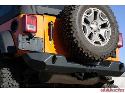 CrawlTek Pyro Midwidth Black Rear Bumper - CWLJK20201