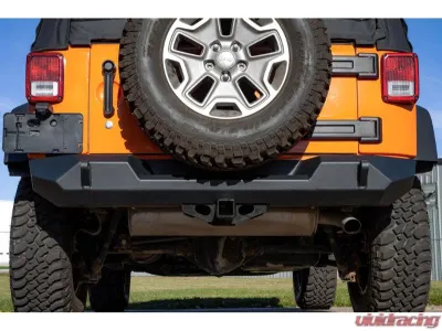 CrawlTek Pyro Midwidth Black Rear Bumper - CWLJK20201