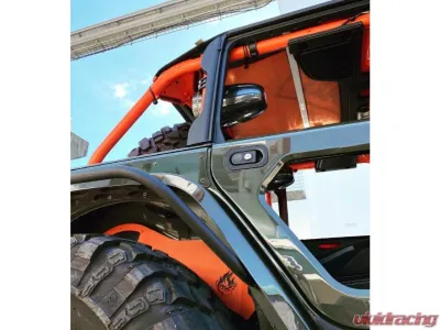 CrawlTek Black Powdercoat Rear Inner Fender Jeep Wrangler JK 2007-2018 - CWLJK33001
