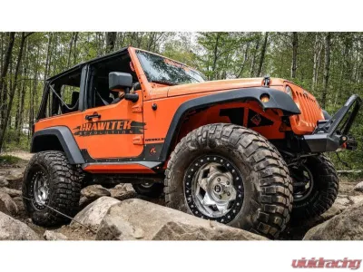CrawlTek Black 2 Door Rocker Body Cladding - CWLJK40101