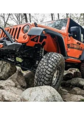 CrawlTek Black 2 Door Rocker Body Cladding                                     - CWLJK40101 - Image 5