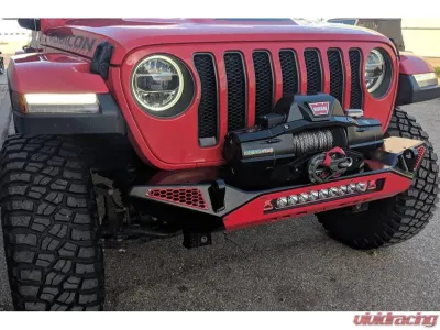 CrawlTek Blaze 20inch Lightbar Black Front Bumper Jeep Wrangler JL 2018-2025 - CWLJL12101