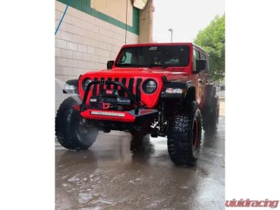 CrawlTek Blaze 20inch Lightbar Black Front Bumper Jeep Wrangler JL 2018-2025 - CWLJL12101