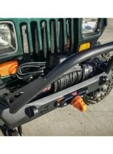 CrawlTek Pyro Stubby Front Bumper Flat Top Stinger Jeep Wrangler CJ | YJ | TJ 1976-2006                                     - CWLTJ10121 - Image 6