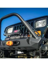 CrawlTek Pyro Stubby Front Bumper Flat Top Stinger Jeep Wrangler CJ | YJ | TJ 1976-2006                                     - CWLTJ10121 - Image 7