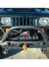 CrawlTek Pyro Stubby Front Bumper Flat Top Stinger Jeep Wrangler CJ | YJ | TJ 1976-2006                                     - CWLTJ10121 - Image 8