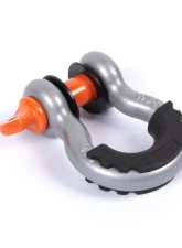 CrawlTek 3/4inch Hard Bow Metallic Grey | 7/8inch Screw Pin Orange Black Isolator Shackle                                     - CWLTW08101 - Image 4