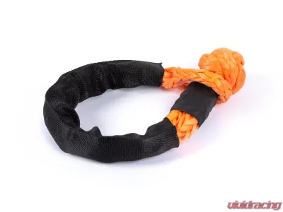 CrawlTek 1/2inch x 22inch Synthetic w/o Shackle Pulley Orange w/ Black Sleeve Soft Shackle - CWLTW08102