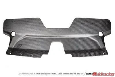 AMS Performance Red Alpha Matte Carbon Front Duct Infiniti Q50 | Q60 2016-2022 - ALP.28.06.0002-1