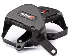 AMS Performance Red Alpha Matte Carbon Intake Covers Infiniti Q50 | Q60 2016-2022