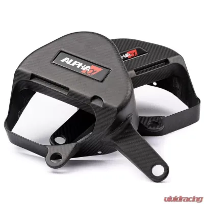 AMS Performance Red Alpha Matte Carbon Intake Covers Infiniti Q50 | Q60 2016-2022 - ALP.28.06.0004-1