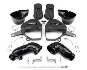AMS Performance Red Alpha Matte Carbon Intake Kit for 2015-2020 Ford Mustang EcoBoost