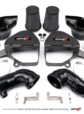 AMS Performance Red Alpha Matte Carbon Intake Kit Infiniti Q50 | Q60 2016-2022                                     - ALP.28.08.0001-2 - Image 3
