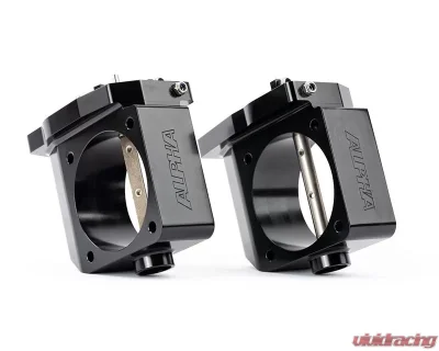 AMS Performance Big Bore Billet Throttle Bodies w/ AMS QuickClamp Flanges Nissan R35 GT-R 2009+ - ALP.07.08.0006-7