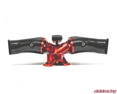 AMS Performance Carbon Fiber Intake Manifold w/ Standard Fuel Rail (6 injectors) Nissan GT-R R35 2009+ - ALP.07.08.0101-18