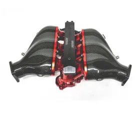 AMS Performance Carbon Fiber Intake Manifold w/ Standard Fuel Rail (6 injectors) Nissan GT-R R35 2009+