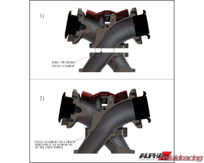 AMS Performance Carbon Fiber Intake Manifold w/ Standard Fuel Rail (6 injectors) Nissan GT-R R35 2009+ - ALP.07.08.0101-1