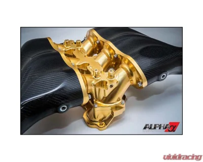 AMS Performance Carbon Fiber Intake Manifold w/ Standard Fuel Rail (6 injectors) Nissan GT-R R35 2009+ - ALP.07.08.0101-17