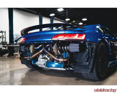 AMS Performance Alpha 20 G42-1200 Twin Turbo Kit Center Exit Titanium Exhaust - ALP.40.14.0042-1