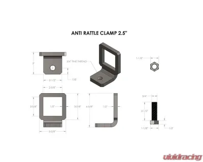 BulletProof Hitches BulletProof 2.5" Anti-Rattle Clamp for 2.5" Shank Hitches - 25ANTIRATTLE