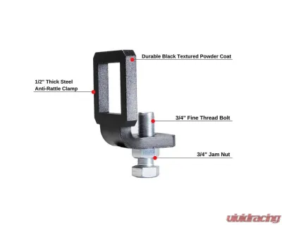 BulletProof Hitches BulletProof 2" Anti-Rattle Clamp for 2" Shank Hitches, Steel Finish - 2ANTIRATTLE