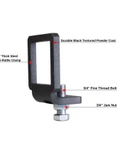 BulletProof Hitches 3" Anti-Rattle Clamp for 3" Shank Hitches - Steel, Black Powder Coat                                     - 3ANTIRATTLE - Image 3