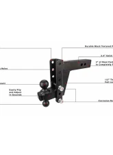 BulletProof Hitches BulletProof 2.5" Shank Heavy Duty 6" Drop/Rise Hitch for 2010+ 2500/F250                                     - HD256 - Image 9