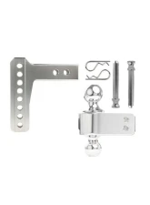 BulletProof Hitches BulletProof 2.0" Aluminum Medium Duty 4" Drop/Rise Hitch, 14K Capacity                                     - AL204 - Image 5
