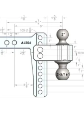 BulletProof Hitches BulletProof 2.0" Aluminum Medium Duty 6" Drop/Rise Hitch, 14,000 lbs Capacity                                     - AL206 - Image 7