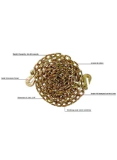 BulletProof Hitches BulletProof Heavy Duty 3/8" x 20' Transport Chain, Grade 70, 26,400 lb Capacity                                     - BPHDTRANSPORT20 - Image 6