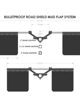 BulletProof Hitches BulletProof Road Shield Mud Flap System, Adjustable 24"x24", Fits 2"-3" Receivers                                     - BPMUDFLAP - Image 4
