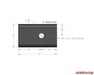 BulletProof Hitches 3" to 2.5" Reducer Sleeve for Ford Trucks and Other 3" Receivers - BPRS3TO25