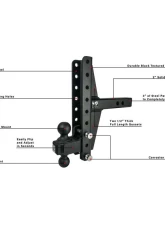 BulletProof Hitches BulletProof 2.0" Extreme Duty 4" & 6" Offset Hitch, 30K Capacity                                     - ED20OFFSET - Image 7