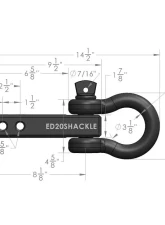 BulletProof Hitches BulletProof 2.0" Extreme Duty Receiver Shackle, 36,000 lb Capacity, Solid Steel                                     - ED20SHACKLE - Image 7