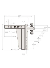 BulletProof Hitches BulletProof 2.5" Extreme Duty 12" Drop/Rise Hitch, 36K Capacity                                     - ED2512 - Image 7