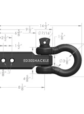 BulletProof Hitches BulletProof 3.0" Extreme Duty Receiver Shackle, 36,000 lb Capacity, Steel                                     - ED30SHACKLE - Image 6