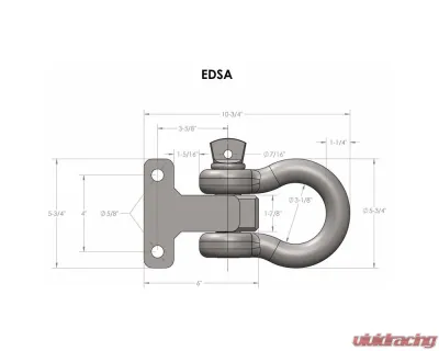 BulletProof Hitches BulletProof Extreme Duty Shackle Attachment, 36,000 lb Capacity, Fits Medium/Heavy/Extreme Duty Hitches - EDSA