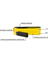 BulletProof Hitches BulletProof Extreme Duty 4" x 20' Tow Strap, 10,600 lbs WLL, Durable Polyester                                     - EDTOWSTRAP - Image 7