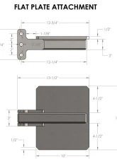 BulletProof Hitches BulletProof Flat Plate Attachment, 12"x10", 22,000 lbs, Steel, Black Finish                                     - FLATPLATE - Image 6