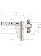 BulletProof Hitches BulletProof 2.0" Heavy Duty 6" Drop/Rise Hitch, 22,000 lb Capacity                                     - HD206 - Image 9