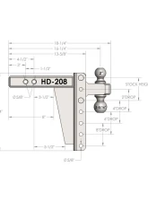 BulletProof Hitches BulletProof 2.0" Heavy Duty 8" Drop/Rise Hitch, 22K Capacity                                     - HD208 - Image 9