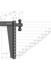 BulletProof Hitches BulletProof 2.5" Heavy Duty 20" Drop/Rise Hitch, 22,000 lb Capacity                                     - HD2520 - Image 7
