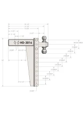 BulletProof Hitches BulletProof 3.0" Heavy Duty 16" Drop/Rise Hitch, 22K Capacity                                     - HD3016 - Image 8