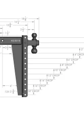 BulletProof Hitches BulletProof 3.0" Heavy Duty 18" Drop/Rise Hitch for 2017+ Ford Trucks                                     - HD3018 - Image 7