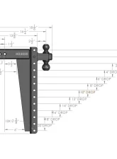 BulletProof Hitches BulletProof 3.0" Heavy Duty 20" Drop/Rise Hitch for 2017+ Ford Trucks                                     - HD3020 - Image 7