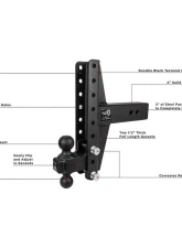 BulletProof Hitches BulletProof 3.0" Heavy Duty 4" & 6" Offset Hitch, 22K Towing Capacity                                     - HD30OFFSET - Image 6