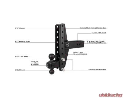 BulletProof Hitches BulletProof 3.0" Heavy Duty 4" & 6" Offset Hitch, 22K Towing Capacity - HD30OFFSET