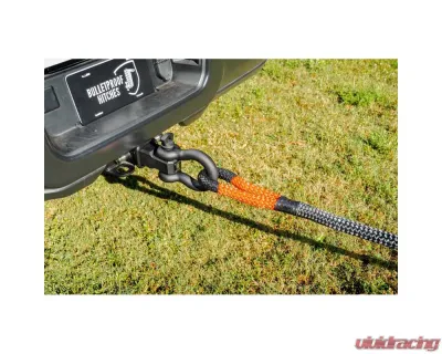 BulletProof Hitches Heavy Duty 1" x 30' Kinetic Recovery Rope, 33,900 lb Break Strength, Black - HDKINETICROPE