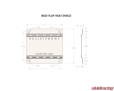 BulletProof Hitches BulletProof Heat Shield for Mudflap - Stainless Steel Exhaust Protection - HEATSHIELD