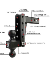 BulletProof Hitches BulletProof 2.0" Light Duty 6" Drop/Rise Hitch for SUVs, Jeep, F150, 1500                                     - LD206 - Image 7